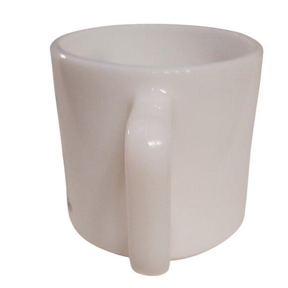 Vintage Unmarked November Chrysanthemum Mug Milk Glass Flower of the Month 1970 - Picture 5 of 8